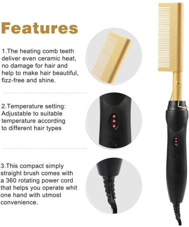 Buy Hot Comb Electric Straight Comb - Hair Curler & Straightener with US Plug | Fast International Shipping - Buy Online on GoSupps.com
