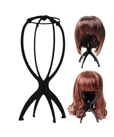 Sasairy 5 Pieces Wig Stand Movable Wig Stand Holder Wig Holder Black