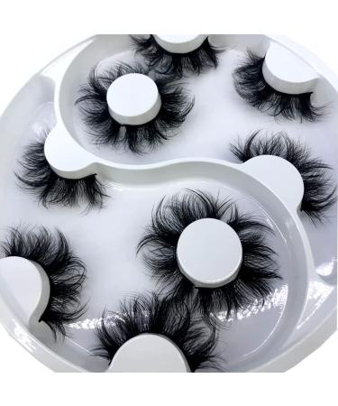 Fluffy 3D Faux Mink Lashes 25mm Long Natural Look False Eyelashes - 5 Pairs - Buy Online on GoSupps.com