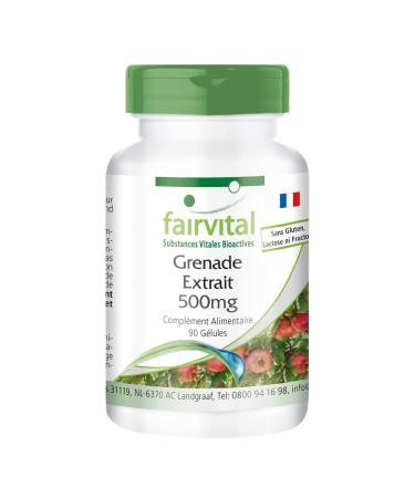 Fairvital | Pomegranate 500mg VEGAN - Highly dosed - 90 capsules - rich in ellagic acid