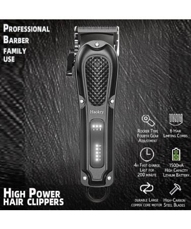 Haokry Professional Hair Clippers for Men - Cordless & Corded Barber Clippers for Hair Cutting and Grooming - Rechargeable Beard Trimmer - Buy Online on GoSupps.com