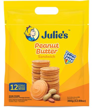 Julie's Peanut Butter Rich & Fragrant Creamy & Crispy Sandwich 360g, 360.0 grams, 1.0 Count