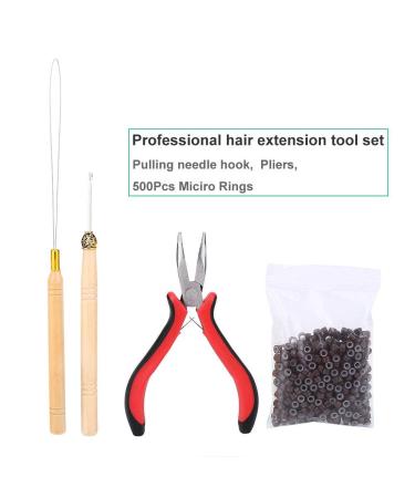 Dekaim Microring Hair Extensions Kit | Real Hair Wig Connector with 500 Accessories | Brown - Shop Now! - Buy Online on GoSupps.com