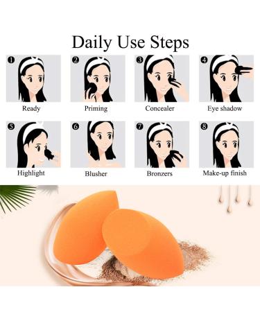 BAIMEI Makeup Sponges & Kabuki Brush Set - Latex-Free Dual Use Beauty Blender for Flawless Powder & Liquid Foundation Application - Buy Online on GoSupps.com