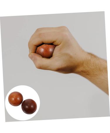 Abaodam 2st Health Ball Handball - Premium Wooden Baoding Massage Balls for Foot Muscle Relief | Physically Enhanced Spiked Roller | 5.5x5.5cm Rosewood Red - Buy Online on GoSupps.com