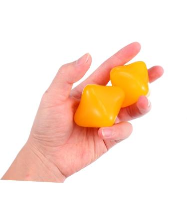 Homsfou 4-Pack Hexagonal Massage Balls - Handball Foot Massager for Acupressure & Deep Tissue Relief | Yoga & Gym Fitness | Natural Rubber 6x6cm Yellow - Buy Online on GoSupps.com