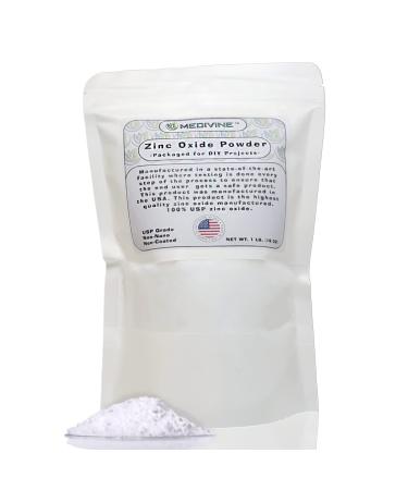 Zinc Oxide Powder- Non-Nano USP Grade by Medivine 1 lb (16 oz.)