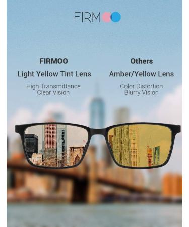 Firmoo Blue Light Filter Gaming & Reading Glasses for Men & Women - Anti Blue Light Protection - Black with Gold - 0.0x Thickness - Buy Online on GoSupps.com