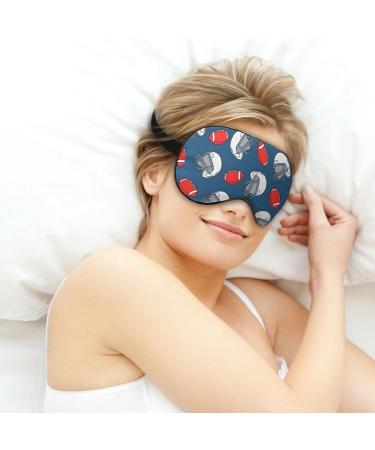 LynaRei Cartoon American Football Sleep Eye Mask - Adjustable Strap Soft Blindfold for Blocking Lights (Style-4) - Buy Online on GoSupps.com