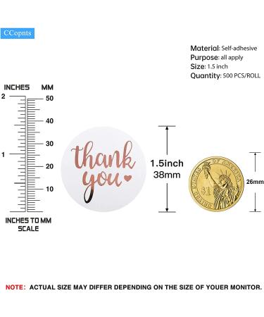 1.5 Inch Thank You Stickers Roll  500 Pcs Rose Gold Thank You Stickers Lables for Baking Packaging Envelope Seals  Small Business White Stickers Tags for Wedding Birthday Party Gift Wrap Bag - Buy Online on GoSupps.com