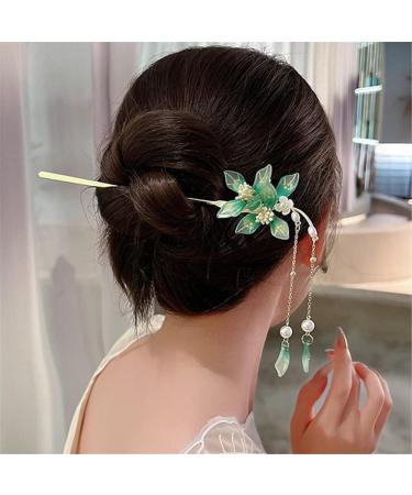 Women Hair Sticks Hair Sticks with Tassel Pearl Flower Hair Stick Chinese Hair Chopsticks Pearl Flower Hair Pin Retro Tassel Hair Chignon for Hair DIY Accessory - Buy Online on GoSupps.com