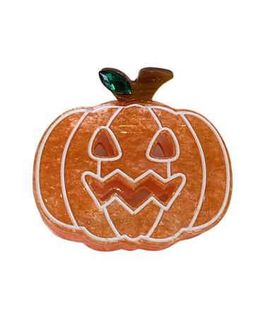 W-LOVNEST Unique Pumpkin Shaped Large Hair Claw Clip Hair Jaw Clip Pumpkin Hair Catch Barrettes Hair Adornment Hair Ornaments Pumpkin Head 1