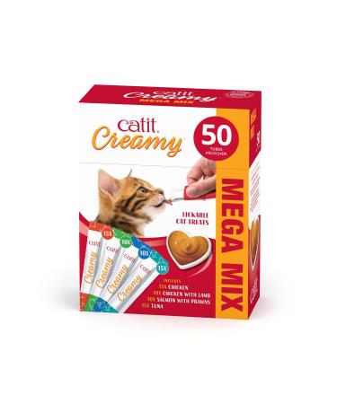 Catit Creamy Lickable Treats Variety Multipack 50 Pack