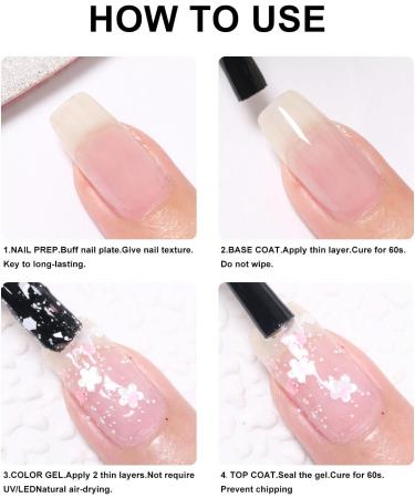 DouborQ Sparkling Shimmer Iridescent Nail Polish Long-lasting Sequins Nail Art Varnish (Pink) - Buy Online on GoSupps.com