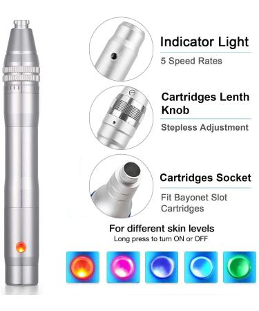 Angel Kiss A9 Microneedling Pen Kit with 5x 12 Pins Cartridges 0.25mm - Professional Derma Auto Pen - Buy Online on GoSupps.com