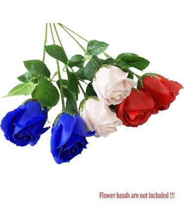 Yesok 50Pcs Floral Wire Stems with Leaves for DIY Craft Bouquet Making - Buy Online on GoSupps.com