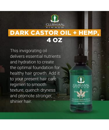 Buy Clubman Pinaud Dark Castor Oil + Hemp 4 fl oz - Nourishing Hair & Skin Care - International Shipping Available - Buy Online on GoSupps.com