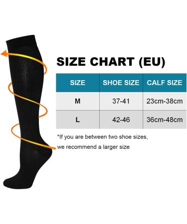 Shop Kuzimua 6 Pair Compression Stockings - Knee Socks for Men & Women | Sports Travel Pregnancy Medical Support - S-M Brown - Buy Online on GoSupps.com