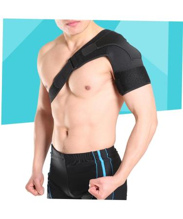 FRCOLOR 2pcs Shoulder Brace - Breathable Support Strap & Shoulder Pad | Black - Ideal for Pain Relief & Recovery - Buy Online on GoSupps.com