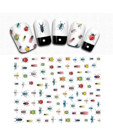 Insect Bee and Dragonfly 3D Nail Sticker Set - Foil Decals Manicure Accessories - Buy Online on GoSupps.com