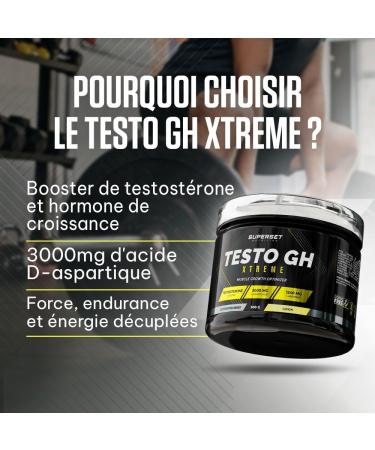 Superset Nutrition | Testo Gh Xtreme (300g) | Testosterone Boosters | Natural Testosterone Booster & Highly Concentrated GH - Lemon - Buy Online on GoSupps.com