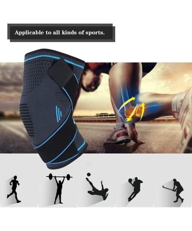 NTRH Adjustable Knee Brace for Arthritis, ACL, Meniscus Tear - Blue-3XL | Sports Knee Support for Men and Women - Buy Online on GoSupps.com