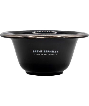 Brent Berkeley Men's Professional Porcelain Shaving Bowl - Black - Perfect for Creamy Soap Foam - 105x50mm - International Shipping - Buy Online on GoSupps.com