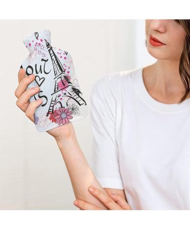 Eiffel Tower Hot Water Bottle with Plush Cover - Hand Warmer for Adults & Kids | 26.5x15.3cm - International Shipping Available - Buy Online on GoSupps.com