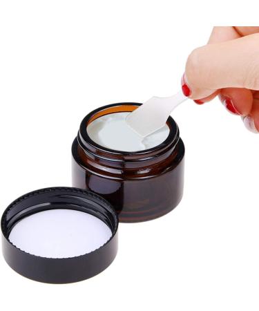 Set of 6 Refillable 30ml Cosmetic Cream Containers - Brown Glass Ointment Pots with Lids & Liners - Ideal for Travel & DIY - Buy Online on GoSupps.com