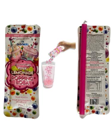 Popping Instant Boba Pearls Bubble Tea Tapioca Balls Vegan - Real Fruit Juice Flavors - Party Kit Drink & Dessert Topping - Single Serve Travel Size - Individual Packages - Mango, Passion Fruit, Pineapple, Orange, Pink Lemonade, Watermelon - Buy Online on GoSupps.com