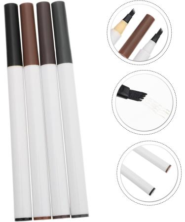 SOESFOUFU 4pcs Four Forked Eyebrow Pencil Microblading Eyebrow Pencil Cosmetic Finger Holder Protector Abs - Buy Online on GoSupps.com