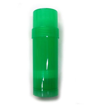 (5) Empty Clear Plastic Deodorant Containers (Green) - 2.2 Oz Cylinders