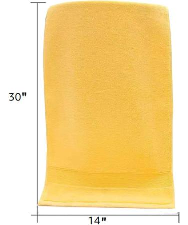 Lchkrep 100% Cotton Bathroom Hand Towels (14x30 inch) - Super Soft & Absorbent (Yellow, 2 Pack) - Buy Online on GoSupps.com