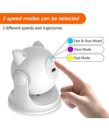 LIDLOK Automatic Cat Laser Toy | Interactive Toy for Indoor Cats & Kittens | Fast/Slow Modes | Adjustable Circling Ranges | USB Rechargeable | Auto On/Off - Buy Online on GoSupps.com