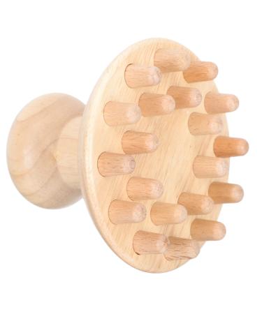 Minkissy 2 pieces of wooden massage comb for children shampoo hand massager scraper tool wooden scraper massage tool curly shampoo hand scrubber smooth wooden massage device head massage device