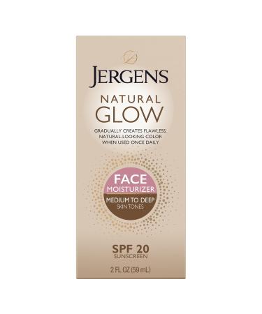 Jergens Natural Glow +FIRMING Self Tanner Body Lotion Medium to Tan Skin Tone & Natural Glow Self Tanner Face Moisturizer SPF 20 Facial Sunscreen - Buy Online on GoSupps.com