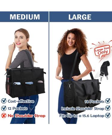 Abamerica Nurse Bags for Work | Waterproof Breastfeeding & Clinical Bags | Medium Black Organization Bag for Nursing Students (14L x 10H) - Buy Online on GoSupps.com