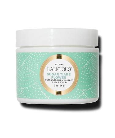 LaLicious Sugar Tiare Flower Extraordinary Whipped Sugar Scrub - Cane Sugar Body & Foot Scrub Exfoliating & Moisturizing Skin Care with Coconut Oil & Honey No Parabens (2oz)