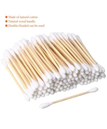 Buy 100% Biodegradable Cotton Swabs - 10 Packs of 100 | Large Head Wooden Handle for Make-up & Polishing | Eco-Friendly & Natural - Buy Online on GoSupps.com