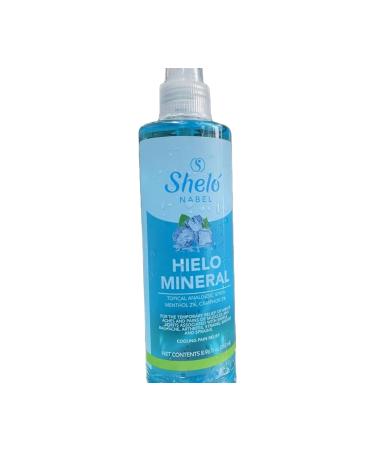 Shelo Nabel Hielo Mineral Analgesic Spray Menthol & Camphor Great for Athletes 8.96 fl oz Blue