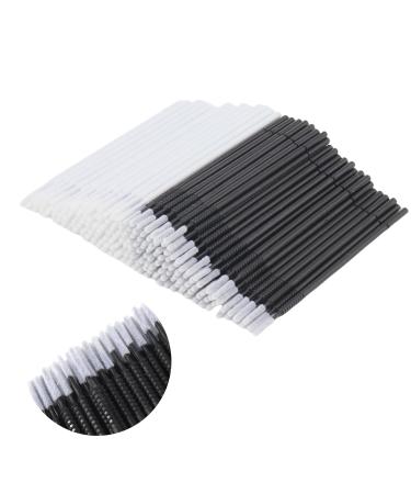 200PCS Disposable Micro Cotton Swabs - Micro Applicator Brushes for Eyelash Extensions & Makeup Cleaning (Black & White - Buy Online on GoSupps.com
