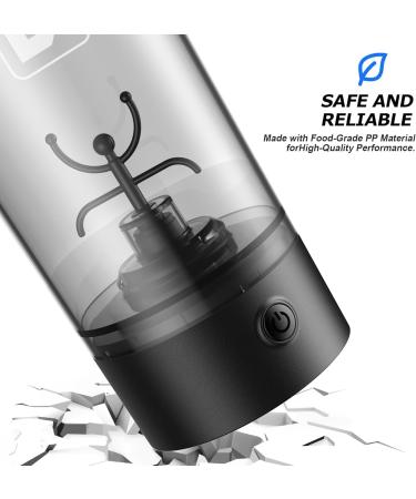 Cholas Premium Electric Protein Shaker Bottle - 600ml Portable Mixer for Gym Cocktails & Smoothies - BPA-Free Dark Black - Buy Online on GoSupps.com