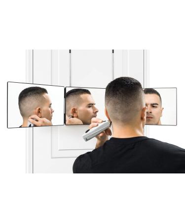 Self-Cut System Travel Version - Three Way Mirror for Self Hair Cutting with Adjustable Height Hooks and Free Mobile App - Buy Online on GoSupps.com