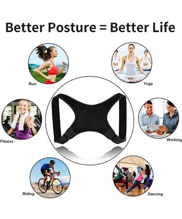 Back Brace Posture Corrector | Adjustable Upper Back Support for Pain Relief | Ideal for Men & Women - Buy Online on GoSupps.com