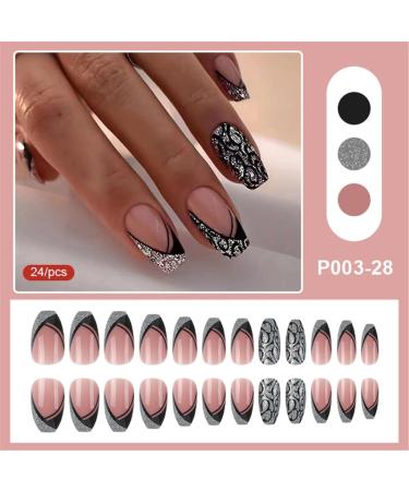 Ruarby Detachable Press On Nail Short False Nails Wine-Colored False Nails Full Cover Nail Tips Manicures Supplies for Women - Buy Online on GoSupps.com