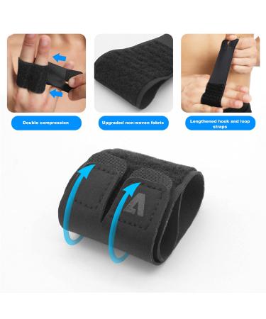 Milec Finger Splint Buddy Wraps - Adjustable Compression Support Sleeves for Trigger Finger, Arthritis, and Sport Injuries - Buy Online on GoSupps.com