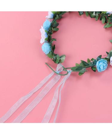 Floral Headbands | Boho Hair Wreaths for Weddings & Parties | Blue Bridal Crowns - Buy Online on GoSupps.com