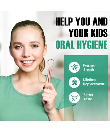 Stainless Steel Tongue Cleaner for Kids & Adults - Medium Tongue Scraper with Travel Case - Rose Gold Oral Care for Fresh Breath - Buy Online on GoSupps.com