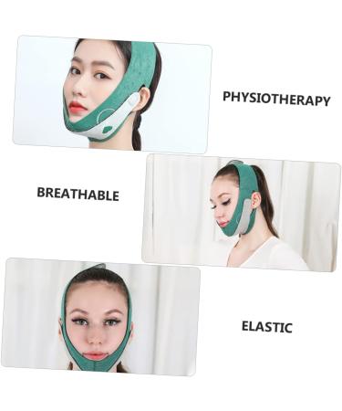 FRCOLOR Elastic 1pc Thin Face Belt Face Tape V Line Facial Lifting Face Shaper Belt Chin Cheek Slim Woman Anti Wrinkle Shaping Belt Mercerized Cloth 60X10.5X1cm Green - Buy Online on GoSupps.com