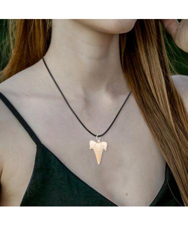 Toddmomy Wire Wrapped Fossilized Shark Teeth Necklace Shark Tooth Pendant Decoration Shark Teeth Charms Tooth Ornament - Buy Online on GoSupps.com